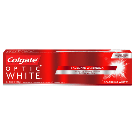 Colgate Optic White Whitening Toothpaste, Sparkling White - 5 ounce