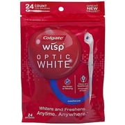 Colgate Optic White Wisp Mini Toothbrush, Coolmint - 24 Count
