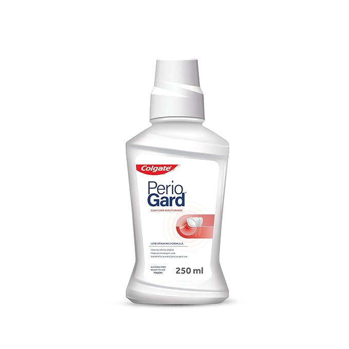 Colgate PerioGard Gum Care Mouthwash Liquid | Low Staining Formula | Reduces the Formation of Dental Plaque | Alcohol free Mouth Wash - 250 ml (Complete Oral Care)