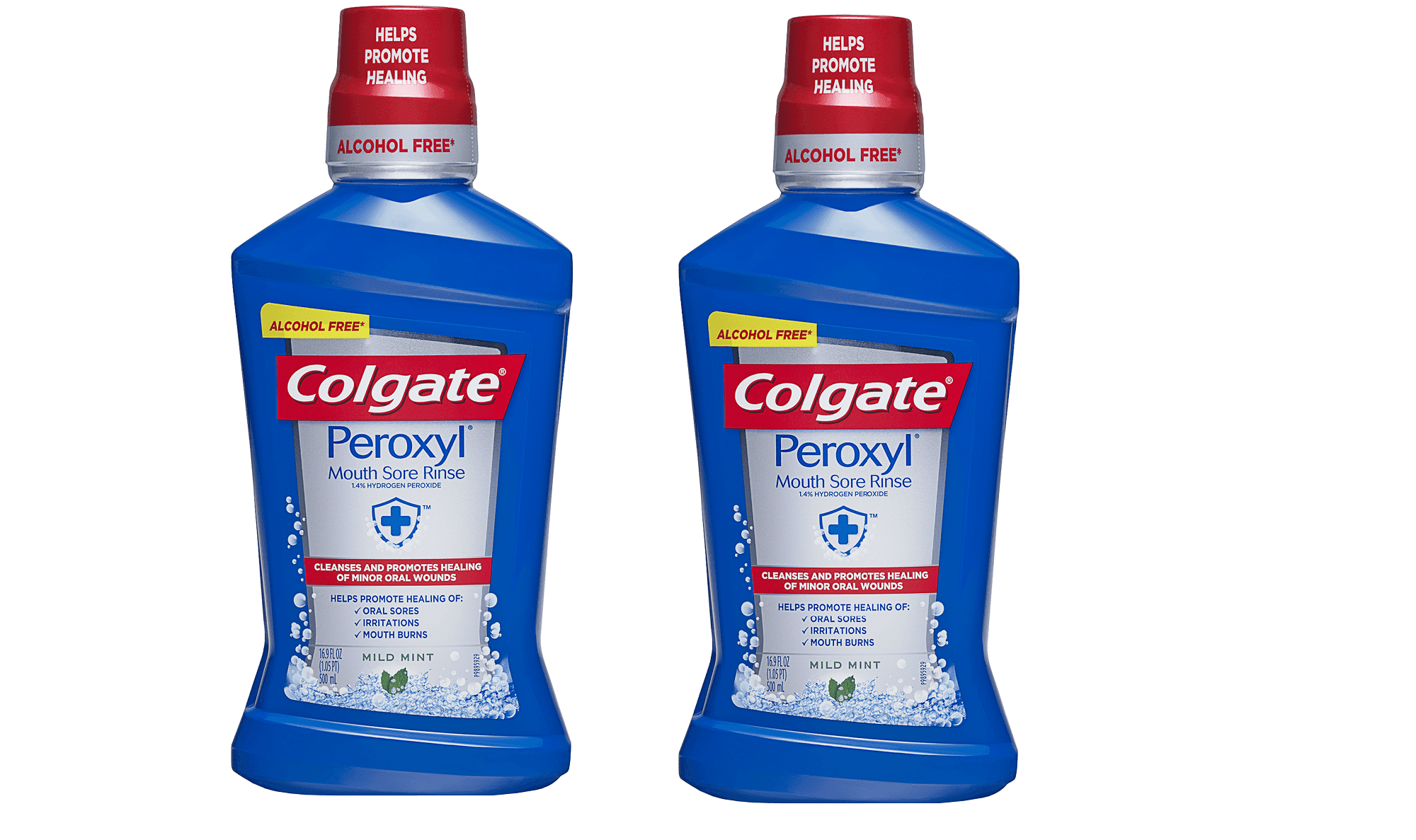 Colgate Peroxyl Antiseptic Alcohol Free Mouth Sore Rinse, Mild Mint