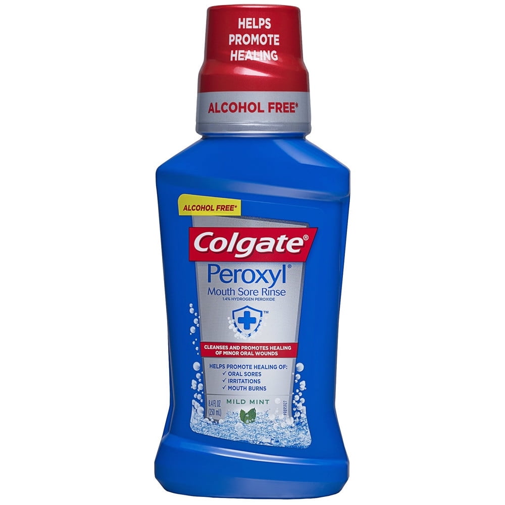 Colgate Peroxyl Mouth Sore Rinse Mild Mint 8.4 Fl Oz