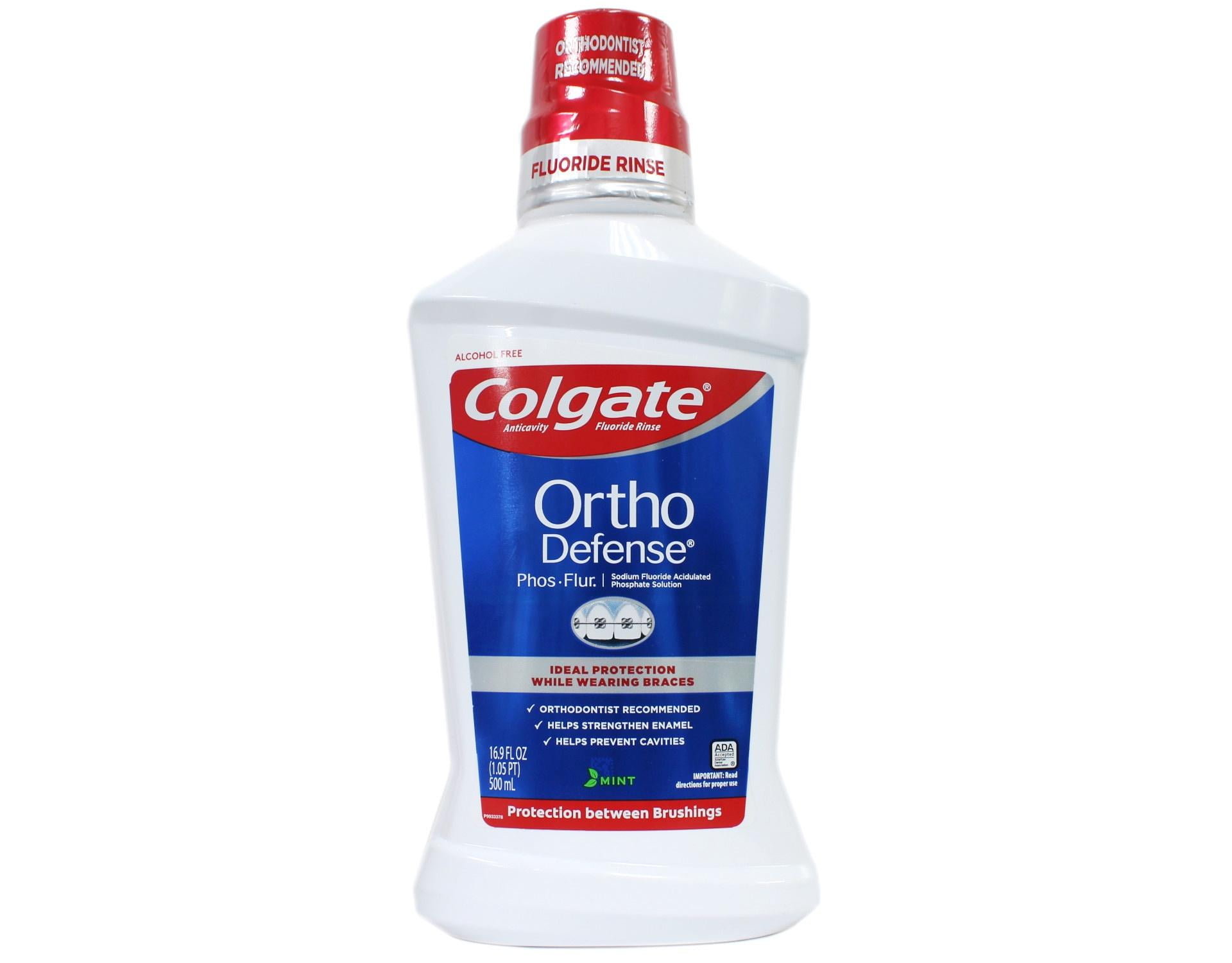 Colgate Phos Flur Ortho Defense Anti Cavity Flouride Rinse Mint 16 Oz