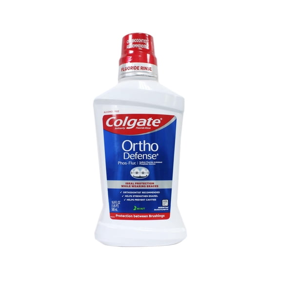 Colgate Phos-Flur Ortho Defense Anticavity Fluoride Rinse Mint -- 16.9 Fl Oz