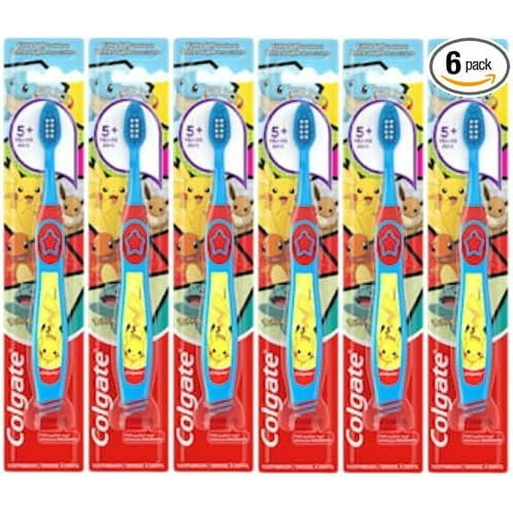 Colgate Pokemon Kids Toothbrush, Extra Soft, 5+ Yers, Pack of 6