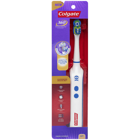 Colgate Power Clean Battery Powered Toothbrush, Soft