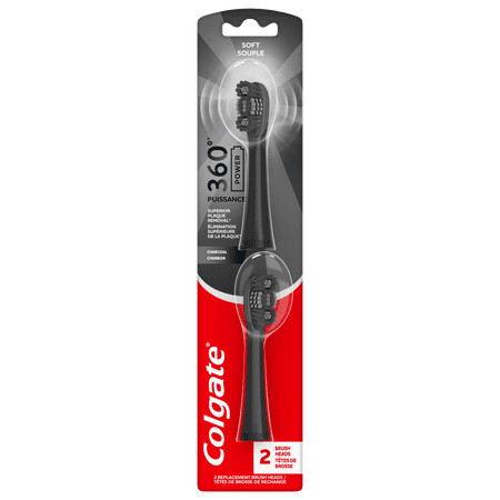 Colgate Power Toothbrush Charcoal Refill 2 Count, Adult