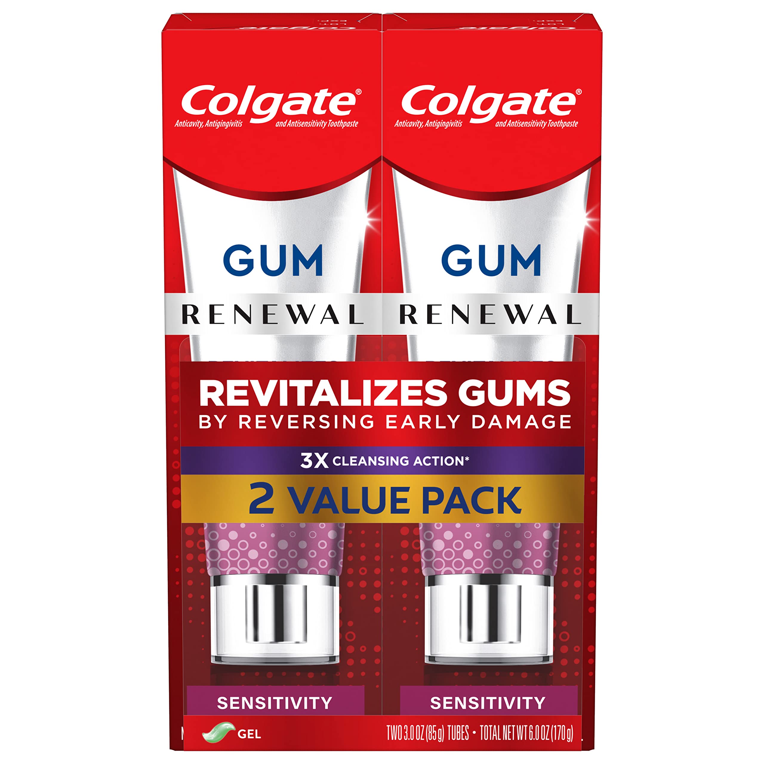 Colgate Renewal Gum Toothpaste Gel, Sensitive Toothpaste For Gingivitis And Improved Gum Health