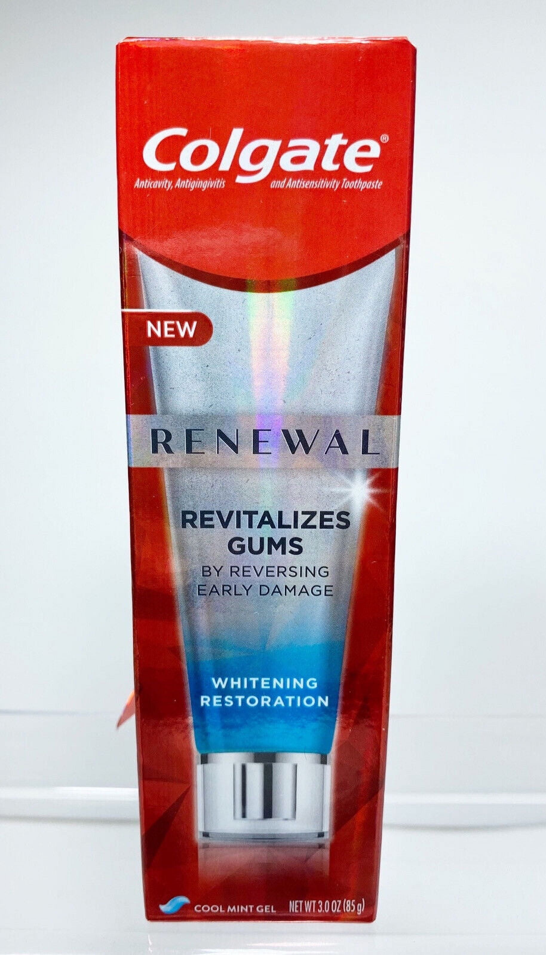 Colgate Renewal Revitalizes Gums Whitening Restoration Cool Mint Gel