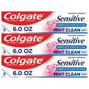 Colgate Sensitive Complete Protection Toothpaste, Mint, 6 oz Tubes, 3 Pack