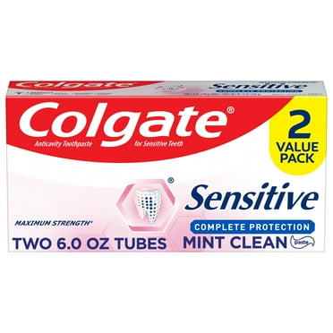 Colgate Sensitive Complete Protection Toothpaste, Sensitive Teeth Toothpaste, Mint, 2 pack, 6 Oz Tubes