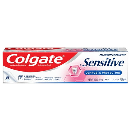 Colgate Sensitive Complete Protection Toothpaste, Sensitive Teeth Toothpaste, Mint, 6 Oz Tube