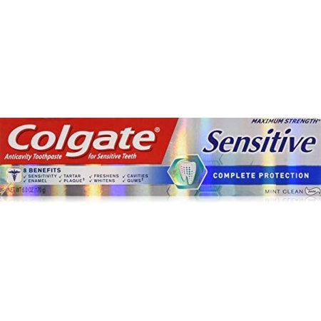 Colgate Sensitive Maximum Strength Toothpaste Complete Protection, Mint, Clean, 6 Oz, 3 Pack