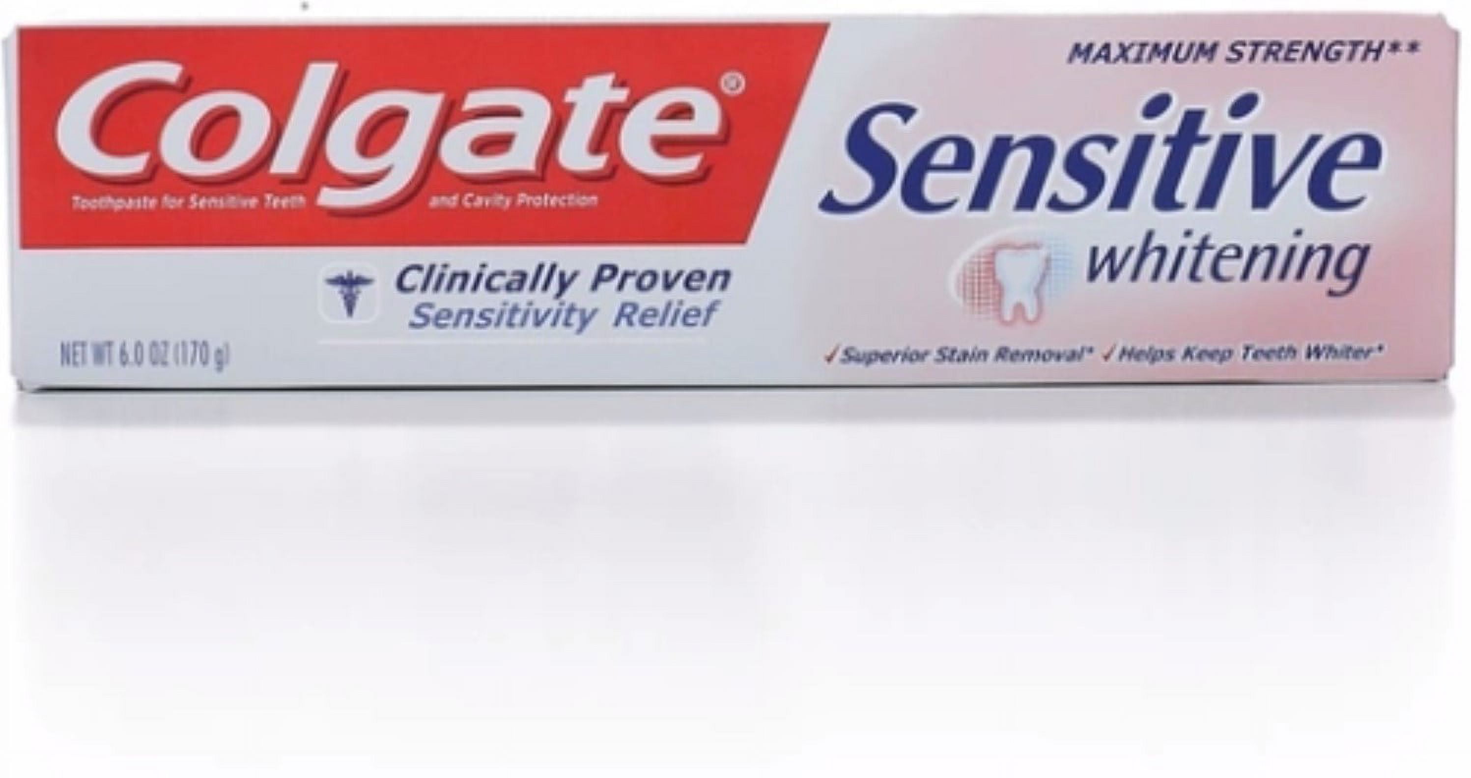 Colgate Sensitive Maximum Strength Whitening Toothpaste 6 oz (Pack of 6)