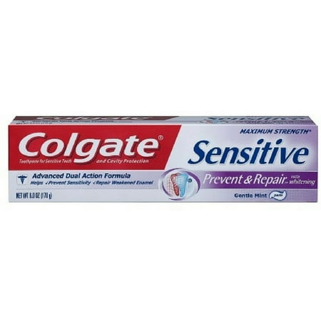 Colgate Sensitive Prevent & Repair Toothpaste With Whitening, 6 oz (Pack of 3)
