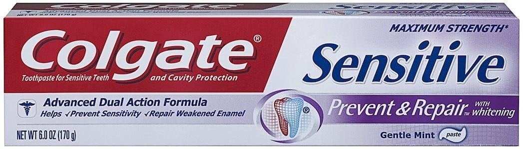 Colgate Sensitive Prevent & Repair Toothpaste With Whitening, 6 oz (Pack of 4)