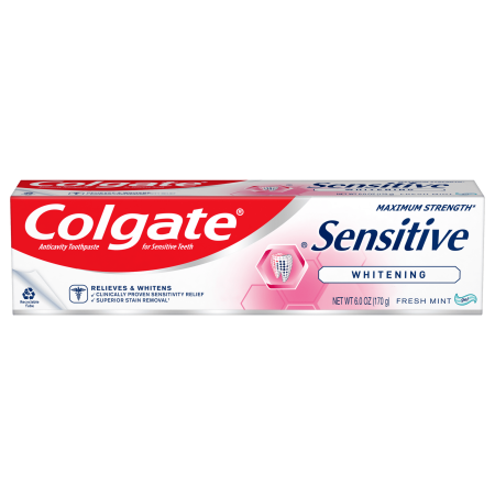 Colgate Sensitive Whitening Toothpaste; Sensitive Teeth Toothpaste; Mint; 6 oz