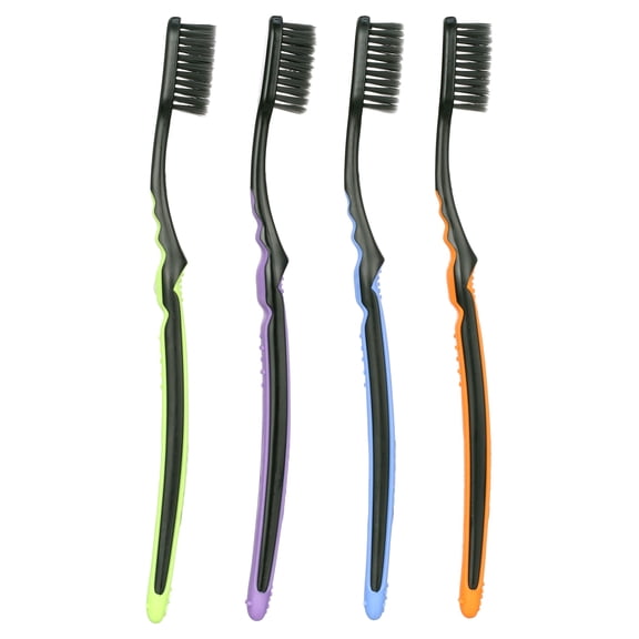 Colgate Slim Soft Charcoal Toothbrush 17x Slimmer Soft Tip Bristles (2+2)