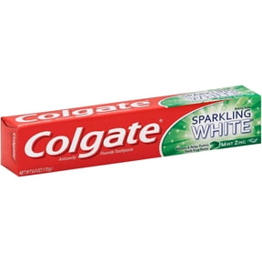 Colgate Sparkling White Baking Soda Anticavity Fluoride Toothpaste, Mint Zing 6 oz (Pack of 3)