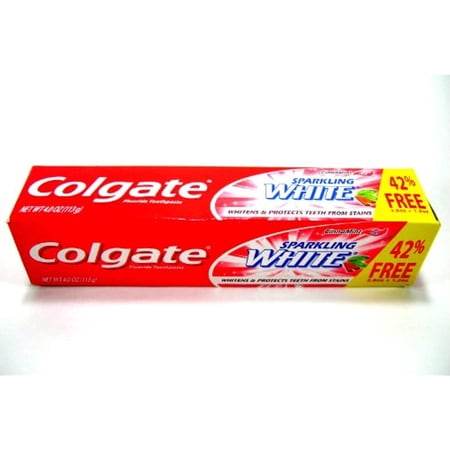 Colgate Sparkling White Cinnamint 4.0 Ounces (2 Pack) Toothpaste