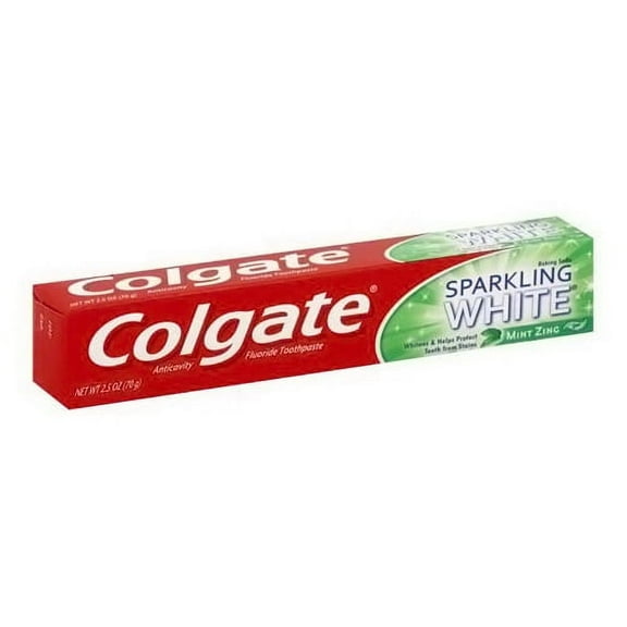 Colgate Sparkling White Gel Toothpaste Mint Zing, 2.5 Oz, 3 Pack