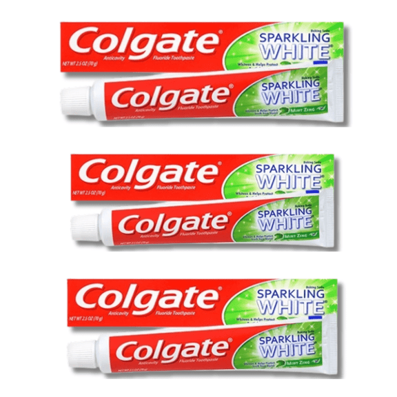 Colgate Sparkling White Toothpaste - Mint Zing - 2.5 oz - 3-Pack