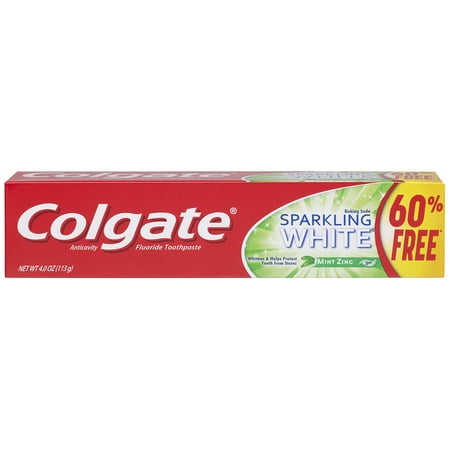 Colgate Sparkling White Whitening Toothpaste, Mint - 4 oz