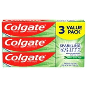 Colgate Sparkling White Whitening Toothpaste, Mint Zing - 6.0 Ounce Pack of 3