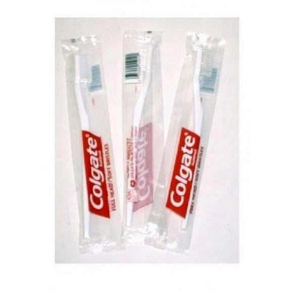 Colgate Toothbrush, Soft Bristles, White Handle, 144 Count