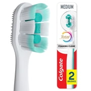 Colgate Total Active Prevention Foaming Clean Medium Toothbrush, 2 Pack