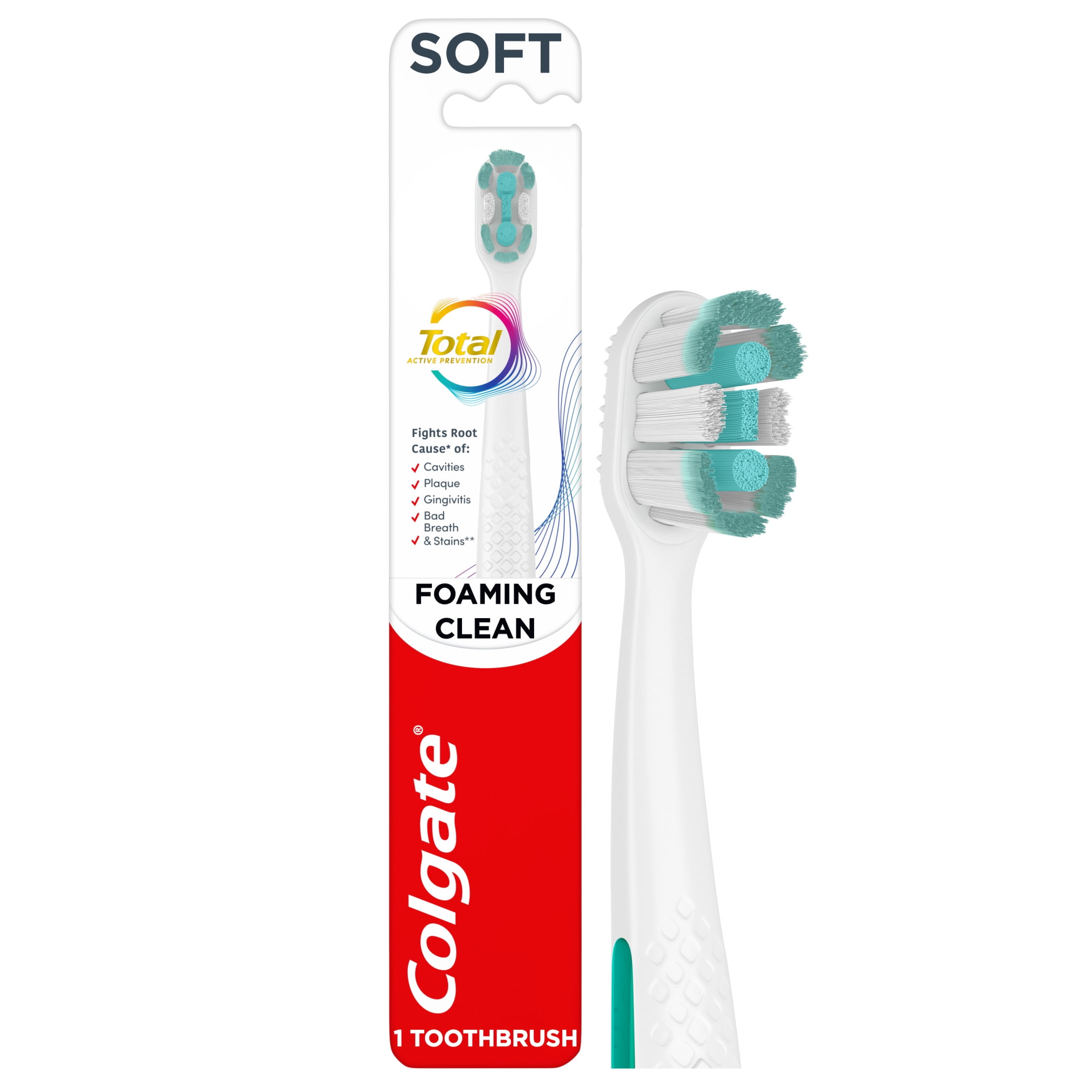 Colgate Total Active Prevention Foaming Clean Soft Toothbrush