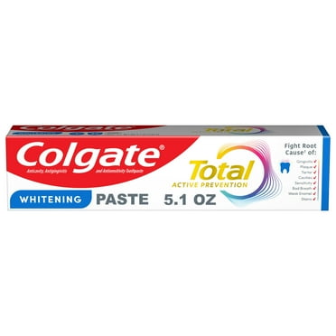 Colgate Total Active Prevention Whitening Toothpaste, Mint, 5.1 oz