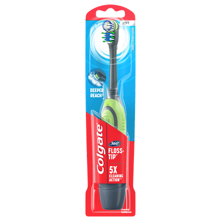 Colgate Total Advanced Floss-Tip Battery Powered Toothbrush, Soft