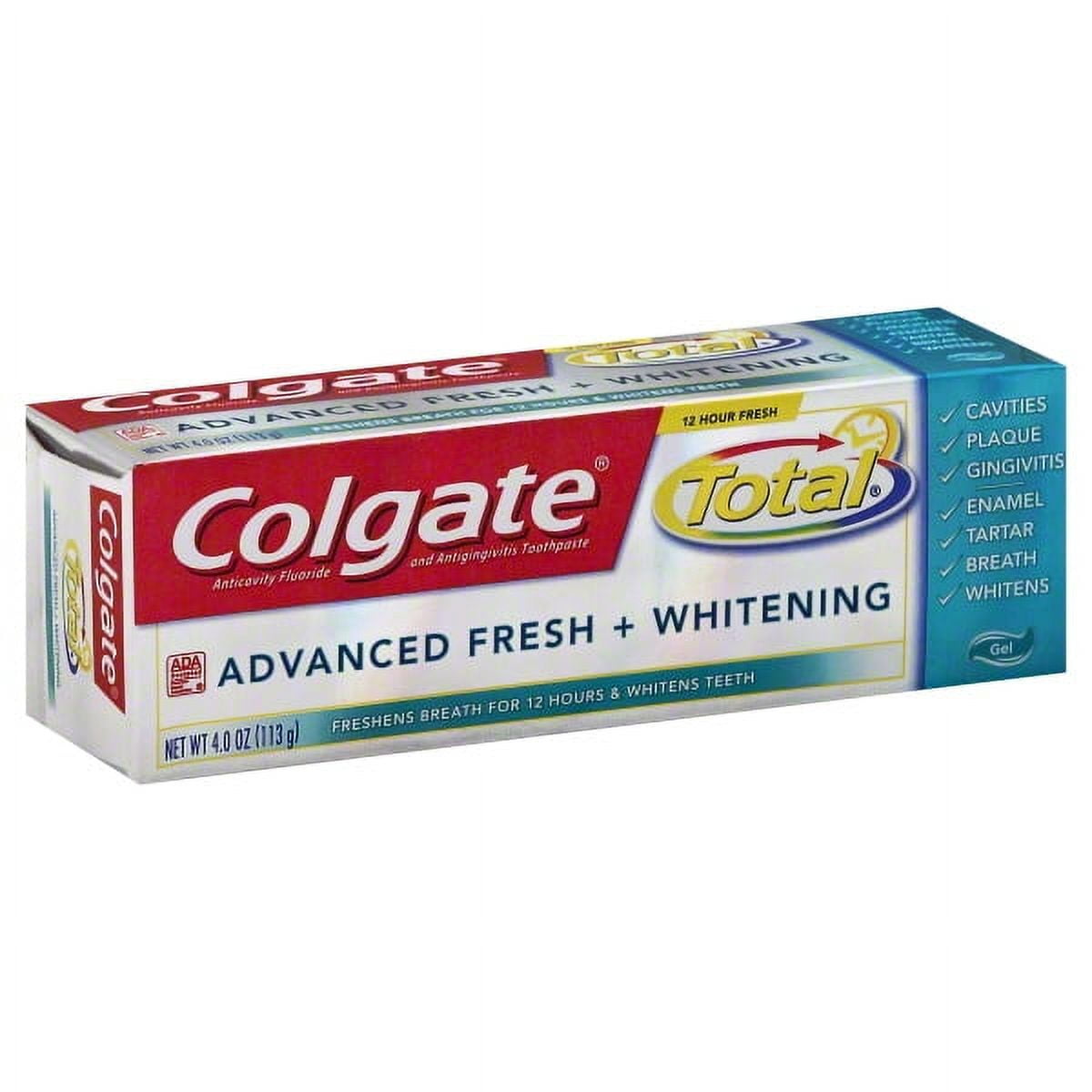 Colgate Advanced Fresh Colgate Total Advanced Fresh Whitening Gel Toothpaste, 4 oz - Walmart.com