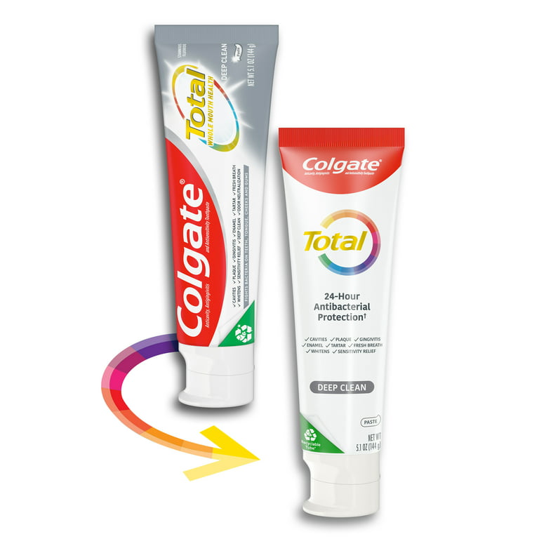 disk Metode snorkel Colgate Total Deep Clean Toothpaste, Whitening Toothpaste, Mint, 1 Pack,  5.1 Oz Tube - Walmart.com