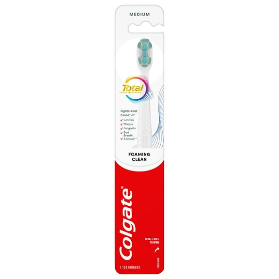 Colgate Total Foaming Clean Medium Toothbrush - ea