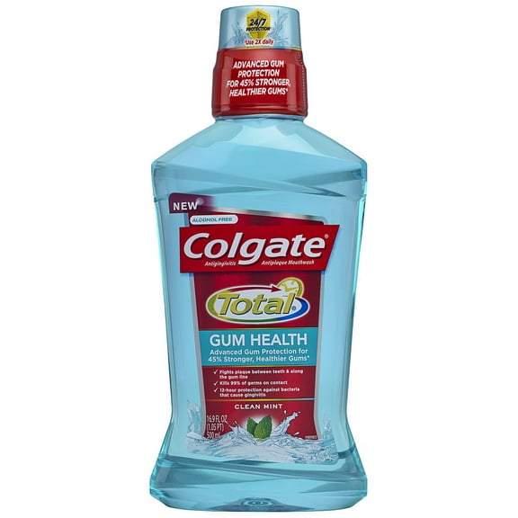 Colgate Total Gum Health Clean Mint Mouthwash, 16.9 oz - Case of 6