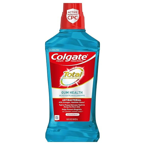 Colgate Total Gum Health Mouthwash- Clean Mint - 33.8 oz