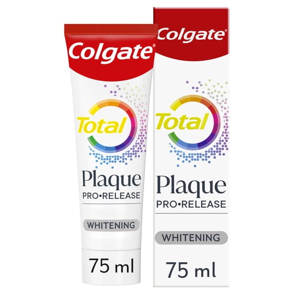 Colgate Total Plaque Pro-Release Whitening Toothpaste, 75ml