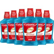 Colgate Total Pro-Shield Alcohol Free Mouthwash, Antibacterial Formula, Peppermint - 500 Ml, 16.9 Fluid Ounce (6 Pack) - Pack Of 2
