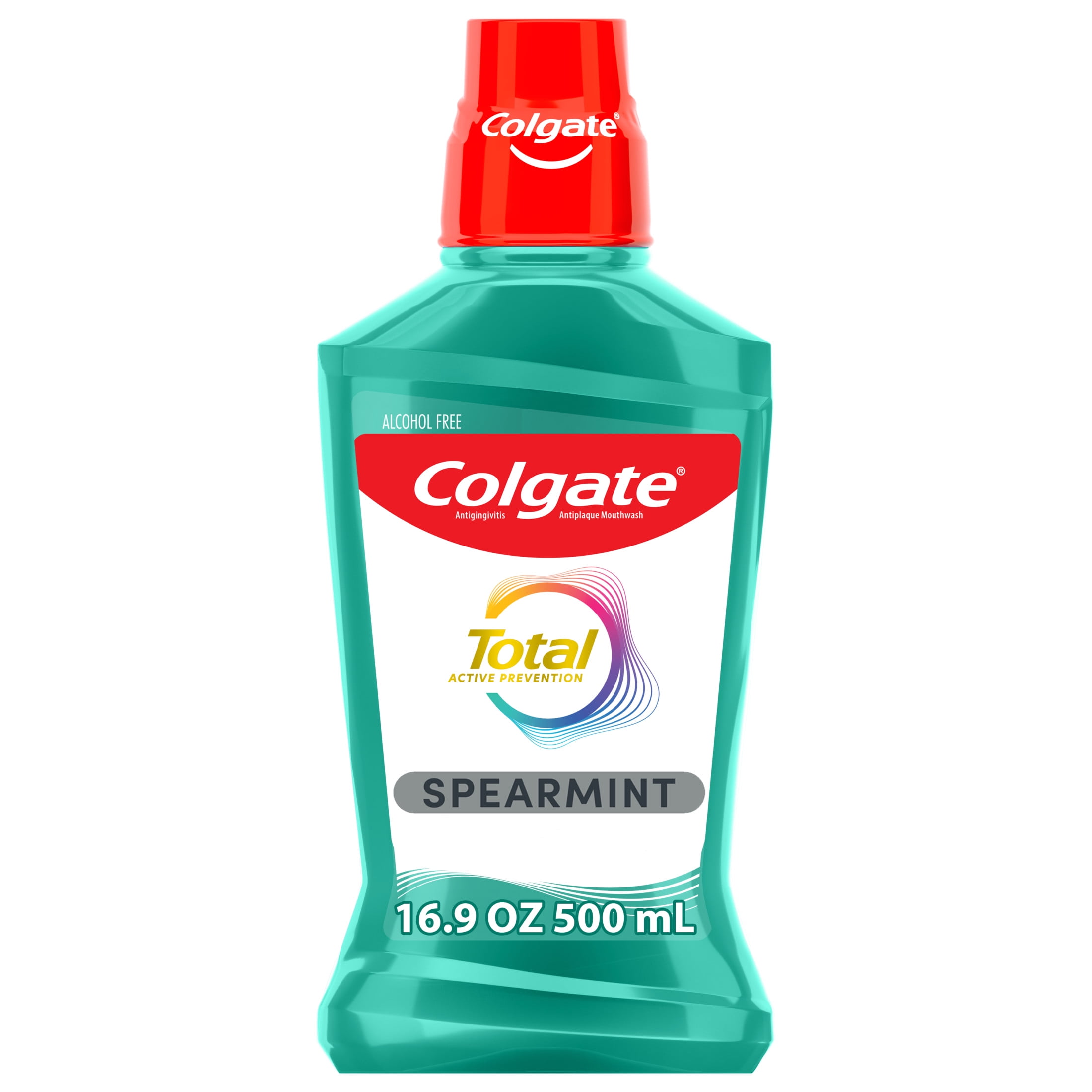 Colgate Total Alcohol Free Mouthwash, Spearmint, 500 mL