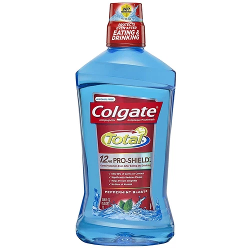 Colgate Total Pro-Shield Mouthwash 12 Hour Freshness Peppermint Blast 33.8 Ounce