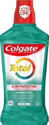 Colgate Total Pro-Shield Mouthwash 12 Hour Freshness Spearmint Flavor 33.8 Ounce