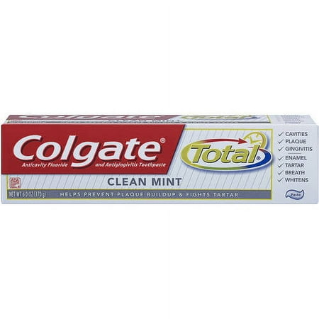 Colgate Total Toothpaste, Clean Mint, 6 oz