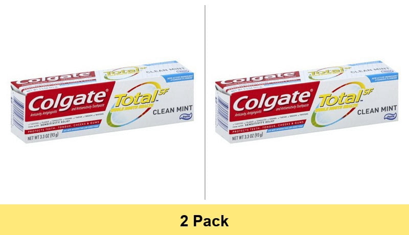 Abc Colgate Colgate Total Toothpaste, Clean Mint Paste 3.3oz - 2 Pack - Walmart.com