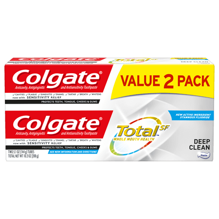 Colgate Total Toothpaste, Deep Clean, 5.1 Ounce (2 Pack)