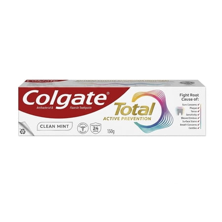Colgate Total Toothpaste Paste, Clean Mint, 0.88 oz (3 pack)