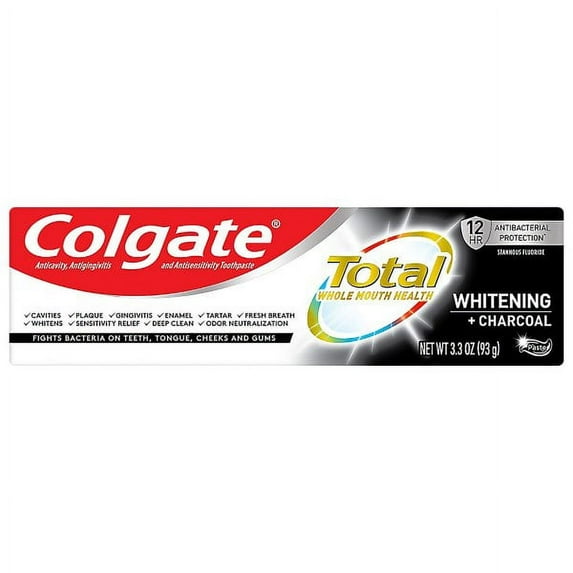 Colgate Total Whitening Charcoal Toothpaste, 3.3 oz