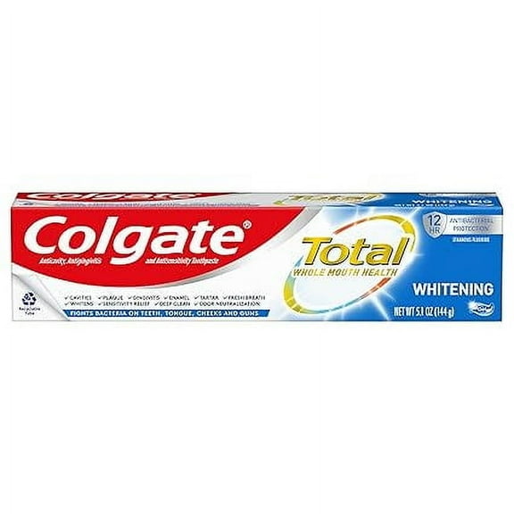 Colgate Total Whitening Gel Toothpaste, Mint Toothpaste, 5.1 Oz Tube