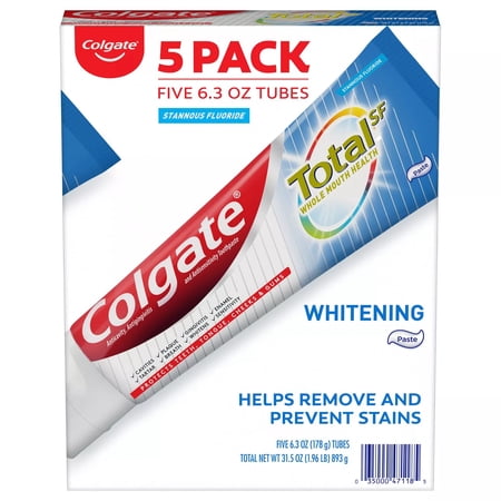 Colgate Total Whitening Toothpaste (6.3 Ounce, 5 Pack)