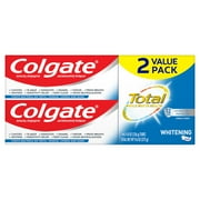 Colgate Total Whitening Toothpaste, Mint, 2 Pack, 4.8 Oz Tubes